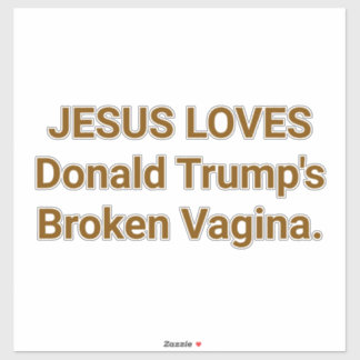 Jesus Loves Trump Hankamer Artjunkhaus Peace Comic Aufkleber