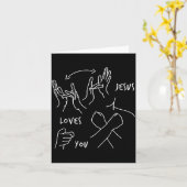 Jesus Loves You Asl Sign Language Christian Karte (Gelbe Blume)