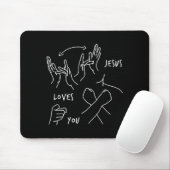 Jesus Loves You Asl Sign Language Christian Mousepad (Mit Mouse)
