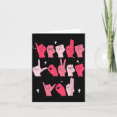 Jesus Loves You Asl Sign Language Christian Valent Karte (Vorderseite)