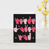 Jesus Loves You Asl Sign Language Christian Valent Karte (Gelbe Blume)