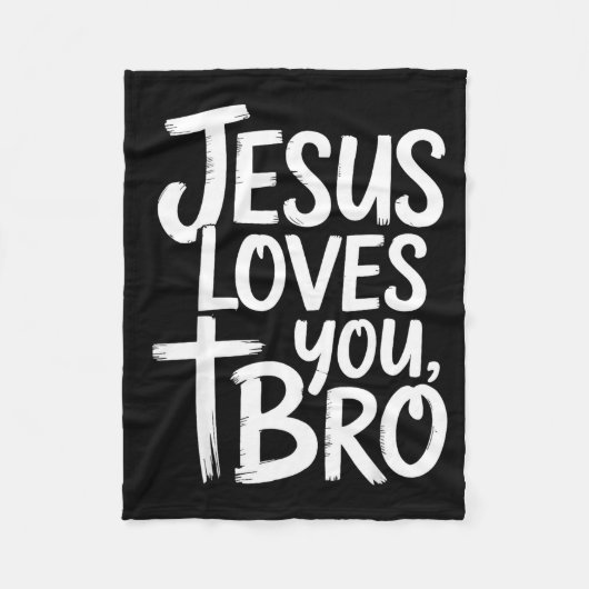 Jesus Loves You Bro Christian Religious  Fleecedecke (Vorderseite)
