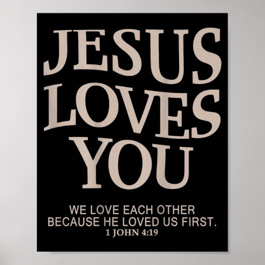 Jesus Loves You Christian Poster (Vorne)
