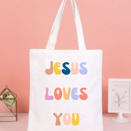 Jesus Loves You Cloth Bag Tragetasche