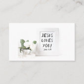 Jesus Loves You! John 3:16, Scripture Reference Visitenkarte (Vorderseite)