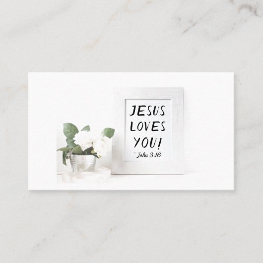 Jesus Loves You! John 3:16, Scripture Reference Visitenkarte (Vorderseite)