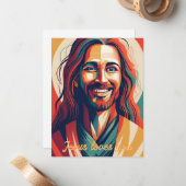 Jesus loves you mitteilungskarte (Vorderseite/Rückseite Beispiel)