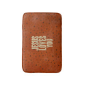 Jesus Loves You Rustic Christian Encouragement Badematte (Vorderseite Vertikal)