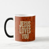 Jesus Loves You Rustic Christian Encouragement Verwandlungstasse (Links)