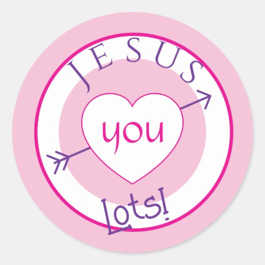 Jesus Loves You Valentine Sticker (Vorderseite)