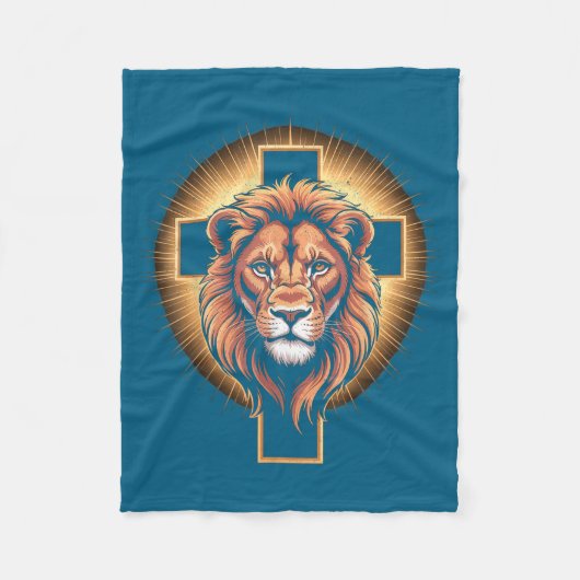Jesus Löwe Juda christlicher Bibelvers Fleecedecke (Vorderseite)