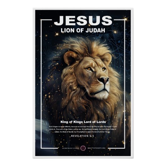 Jesus - Löwe König 3 Poster (Vorderseite)