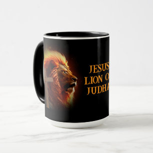 Jesus Löwe von Juda Benutzerdefinierter Text & Bil Tasse