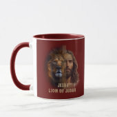 Jesus Löwe von Juda Custom Monogram Coffee Tasse (Links)
