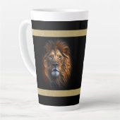 Jesus Löwe von Juda mit Löwen Kopf Latte Tasse (Linke Ecke)