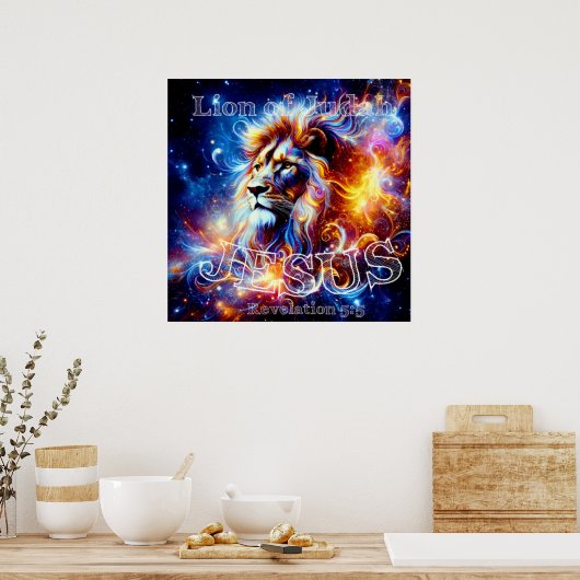 Jesus Löwe von Judah Poster (Küche)