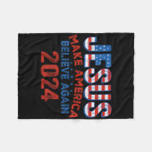Jesus macht Amerika wieder zum 4. Juli Chris Fleecedecke (Vorderseite (Horizontal))