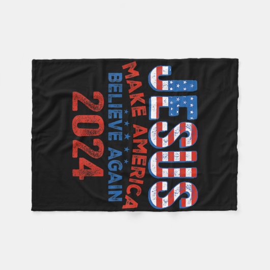 Jesus macht Amerika wieder zum 4. Juli Chris Fleecedecke (Vorderseite (Horizontal))