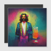 Jesus macht großartige Cocktails Magnetkarte (Vorne/Hinten)