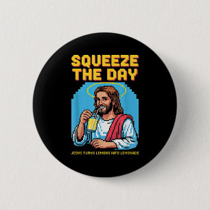 Jesus macht Limonade Lustiger Christ Männer Frauen Button
