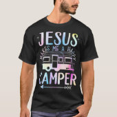 Jesus macht mich zu einem glücklichen Camper-Campi T-Shirt (Vorderseite)