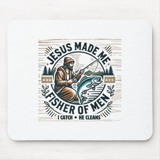 Jesus machte mich zu einem Menschenfischer Bibelve Mousepad (Vorne)