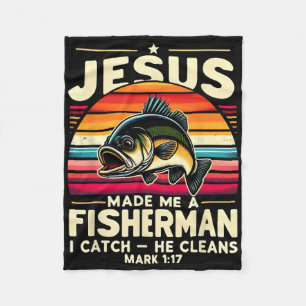 Jesus machte mich zum Fischer, ich fange, er reini Fleecedecke