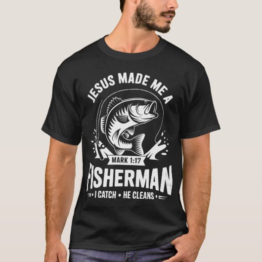 Jesus machte mich zum Fischermann T-Shirt (Vorderseite)