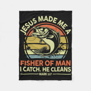 Jesus machte mich zum Menschenfischer Lustiger B-V Fleecedecke