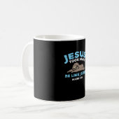 Jesus machte Nickerchen Faultier Lustiger Bibelver Kaffeetasse (Vorderseite Links)