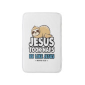 Jesus machte Nickerchen, lustige Faultier Badematte (Vorderseite Vertikal)