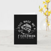 Jesus Made Me A Fisherman Funny Fishing Karte (Gelbe Blume)