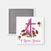 Jesus Magnet (Vorderseite/Rückseite)