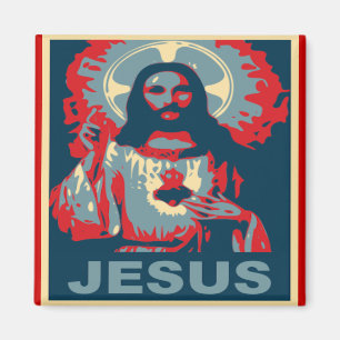Jesus-Magnet (Obama-Art) Magnet