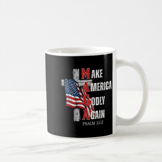 Jesus Make America Godly Again American Patriot Ch Kaffeetasse (Rechts)
