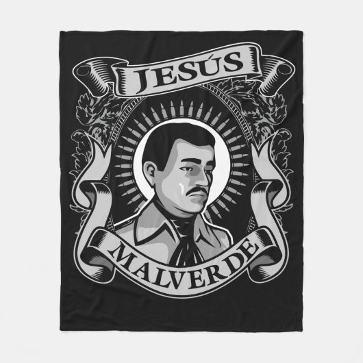 Jesus Malverde Gift Mexican Hero Jesus Malverde Fleecedecke (Vorderseite)