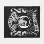 Jesus Malverde Gift Mexican Hero Jesus Malverde Fleecedecke (Vorderseite (Horizontal))
