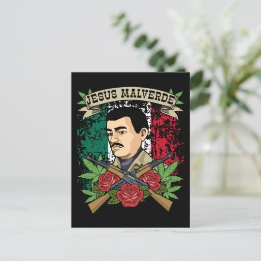 Jesus Malverde Gift Women & Men Jesus Malverde Postkarte (Stehend Vorderseite)