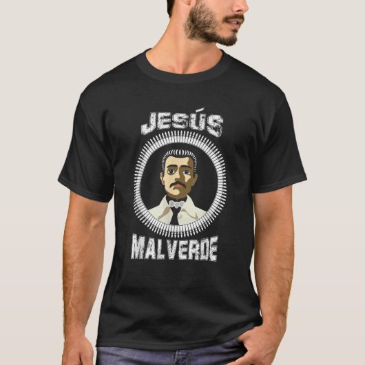 Jesus Malverde Mexikanischer Heldengel der Armen T-Shirt (Vorderseite)