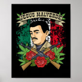 Jesus Malverde Shirt für Frauen und Männer gibt Je Poster (Vorne)