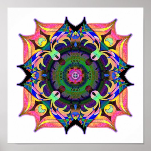 Jesus Mandala Poster (Vorne)