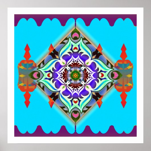 Jesus Mandala Print Poster (Vorne)