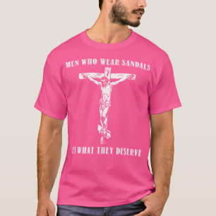 Jesus Männer, die Sandalen tragen, bekommen, was s T-Shirt