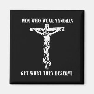 Jesus Männer die Sandalen tragen bekommen was sie Magnet