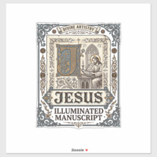 Jesus-Manuskript Jesus Christlicher Glaube Vintage Aufkleber