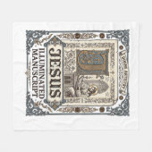 Jesus-Manuskript Jesus Christlicher Glaube Vintage Fleecedecke (Vorderseite (Horizontal))