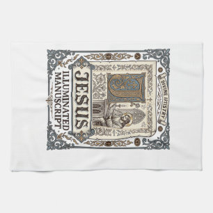 Jesus-Manuskript Jesus Christlicher Glaube Vintage Geschirrtuch