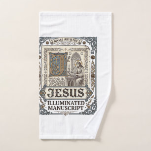 Jesus-Manuskript Jesus Christlicher Glaube Vintage Handtuch