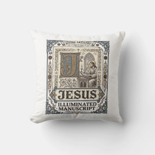 Jesus-Manuskript Jesus Christlicher Glaube Vintage Kissen