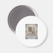 Jesus-Manuskript Jesus Christlicher Glaube Vintage Magnet (Vorderseite/Rückseite)